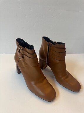 Tod's Buckle Strap Ankle Boots Brown Size 38.5